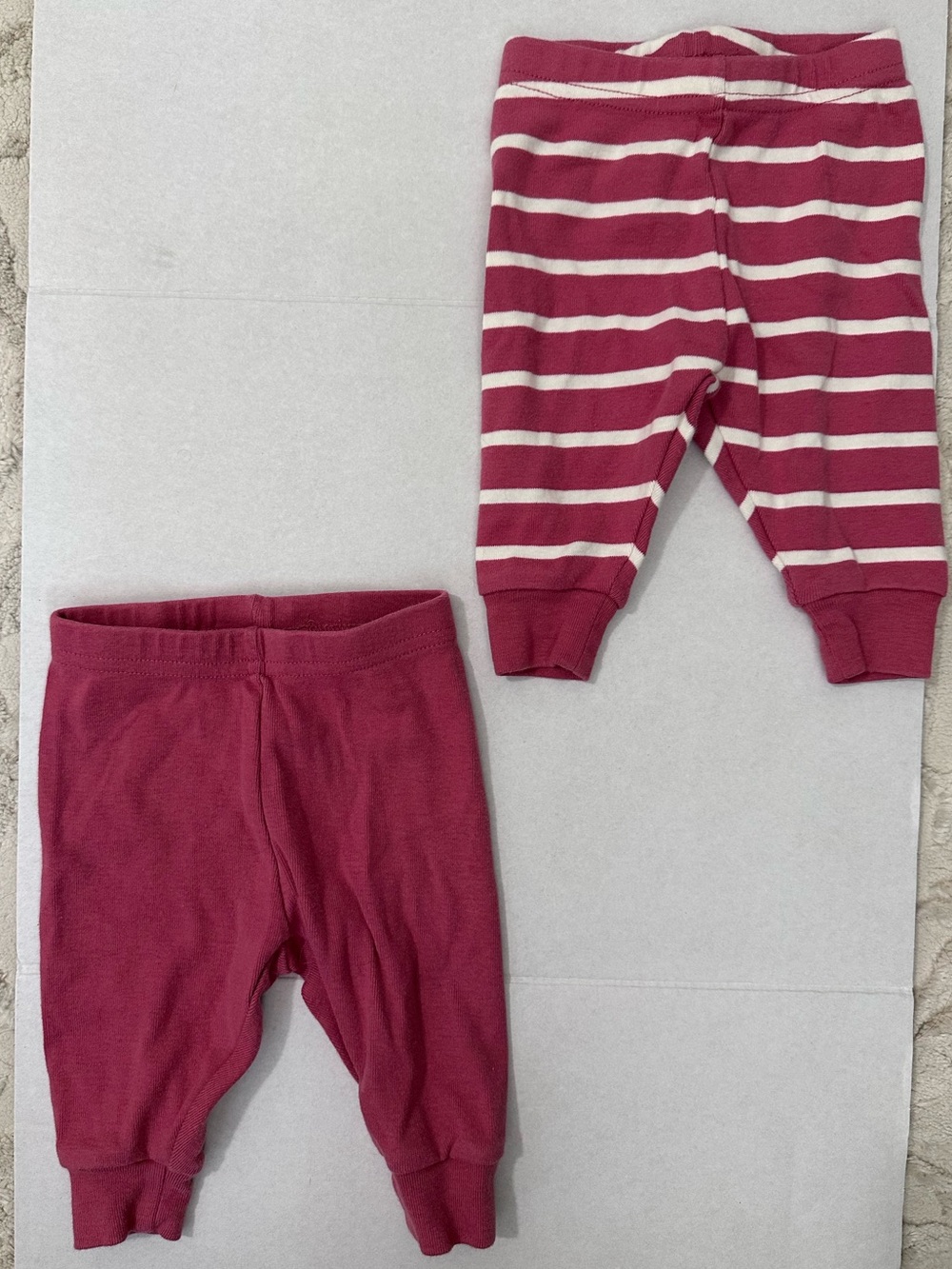 QUINCE 100% Set of 2 Organic Cotton Leggings 0-3 Months
